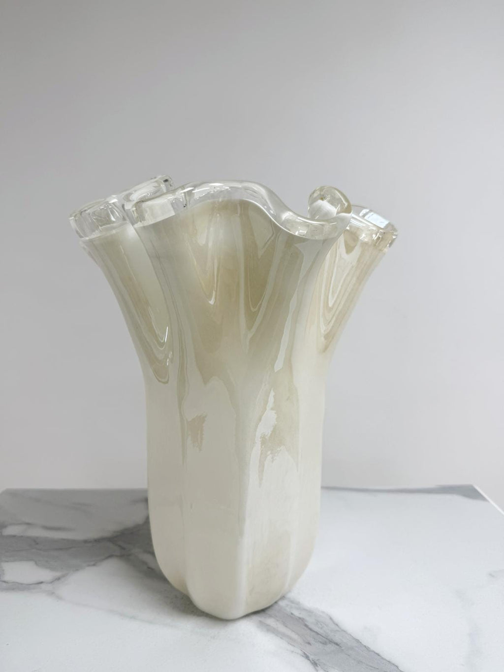 Murano Glass Vase | Certified Murano Glass | Made in Italy | Decorative Vase | Collection Fazzoletto Grande