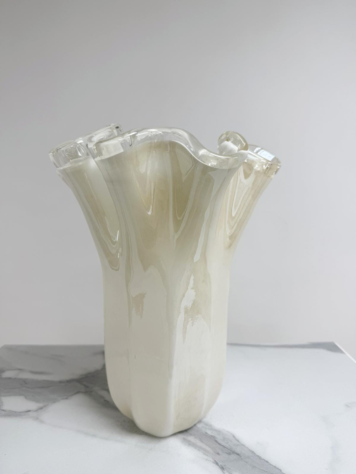 Murano Glass Vase | Certified Murano Glass | Made in Italy | Decorative Vase | Collection Fazzoletto Grande