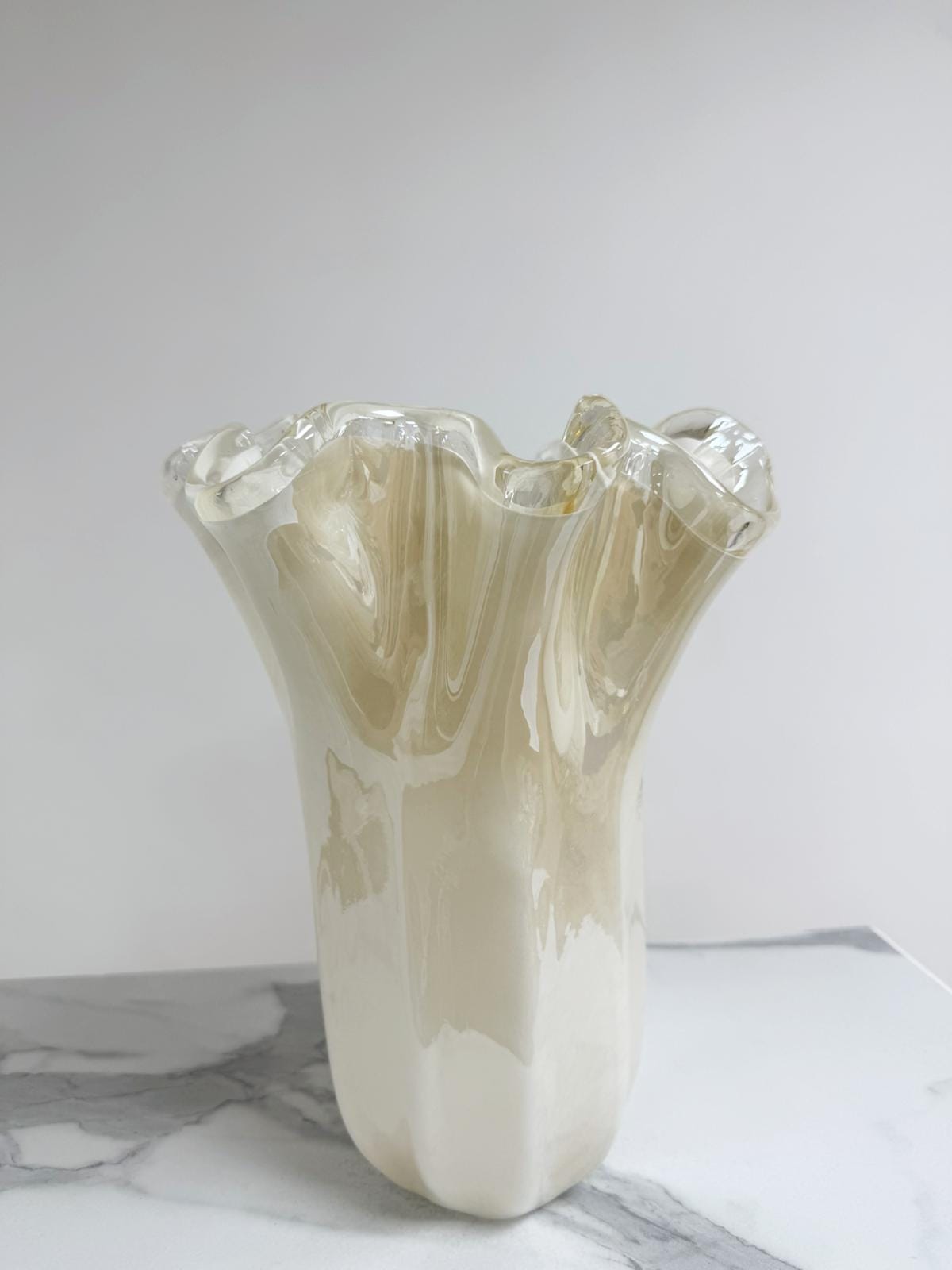 Murano Glass Vase | Certified Murano Glass | Made in Italy | Decorative Vase | Collection Fazzoletto Grande