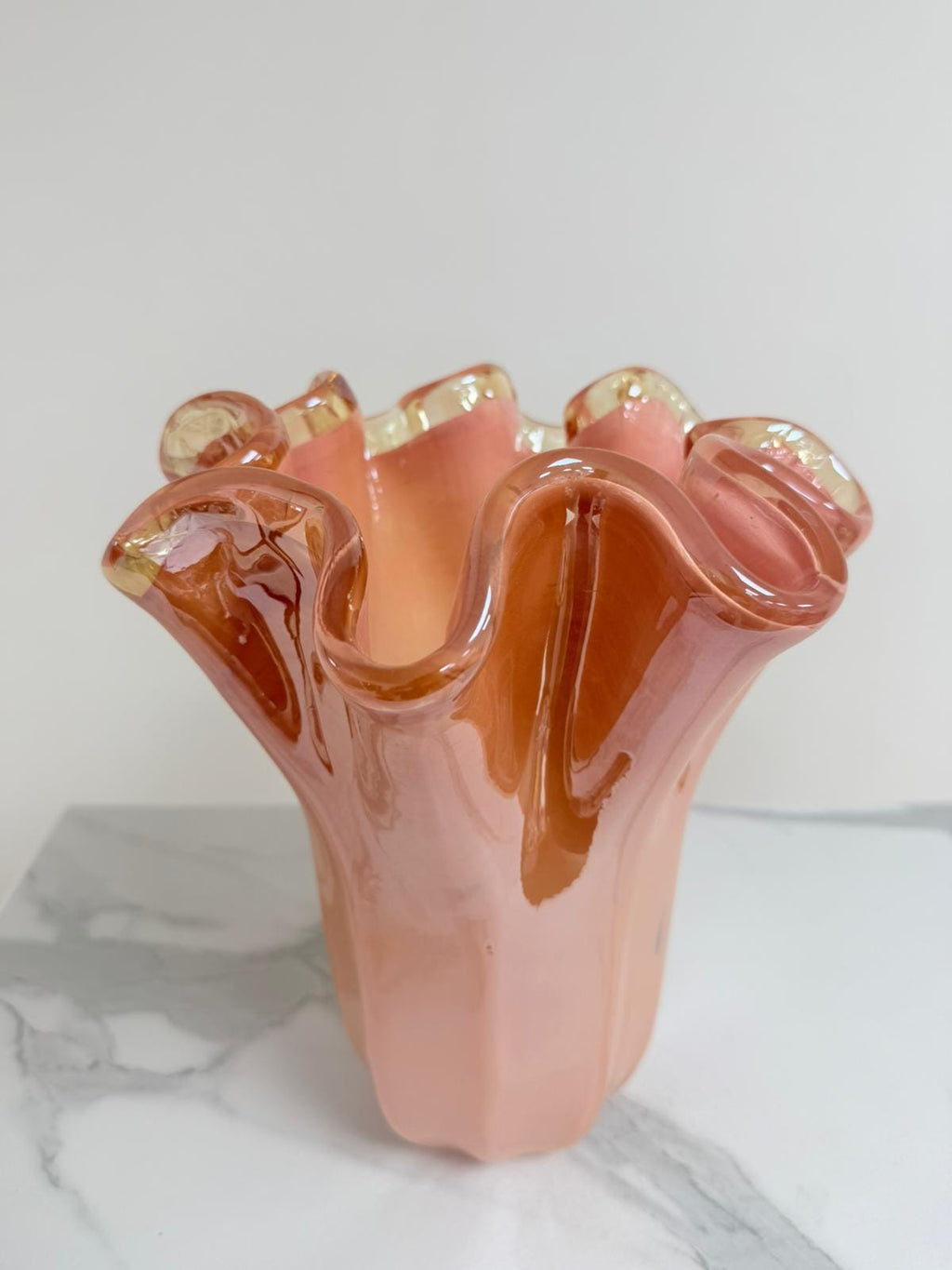 Murano Glass Vase | Certified Murano Glass | Made in Italy | Decorative Vase | Collection Fazzoletto Grande