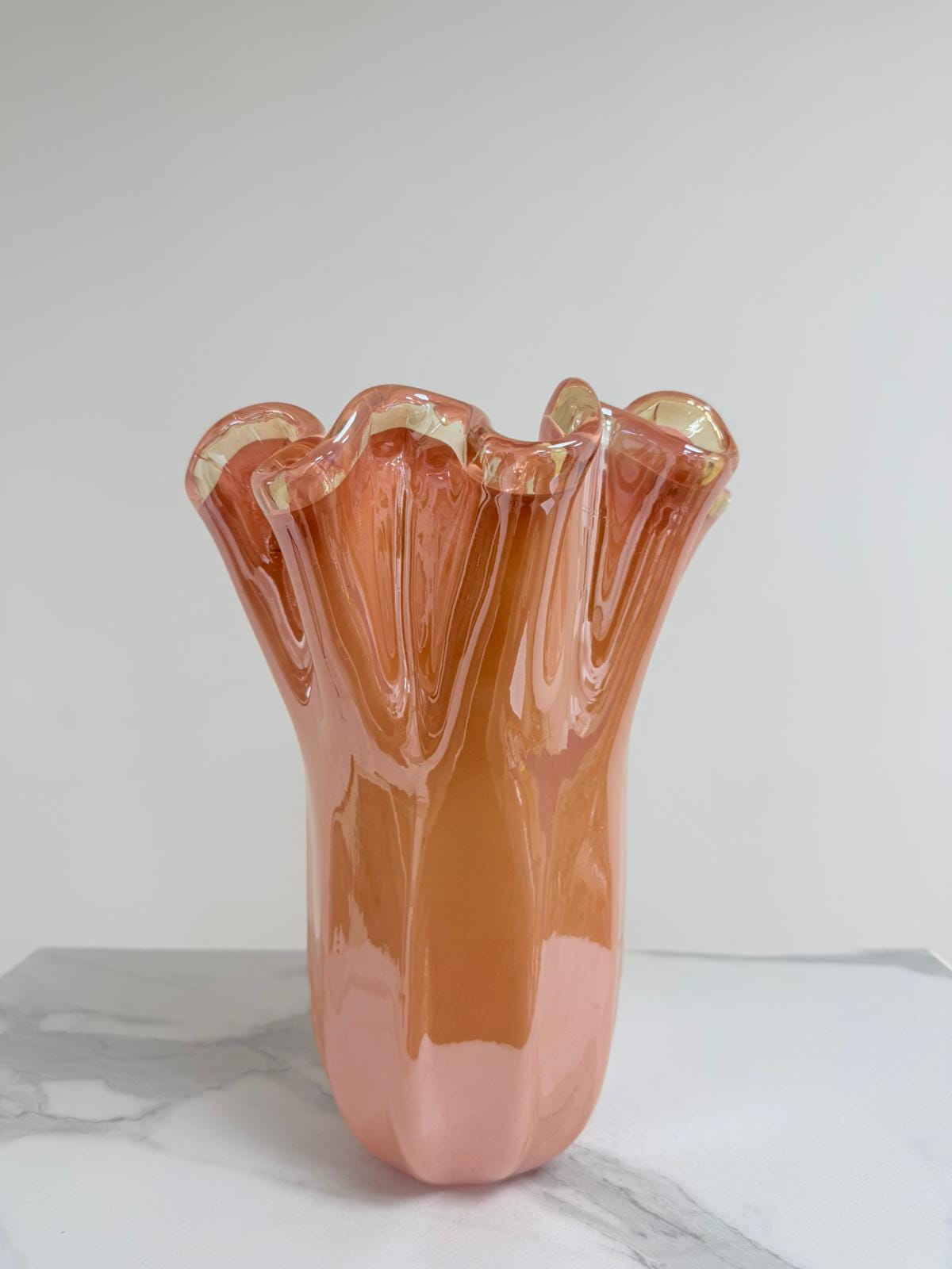 Murano Glass Vase | Certified Murano Glass | Made in Italy | Decorative Vase | Collection Fazzoletto Grande