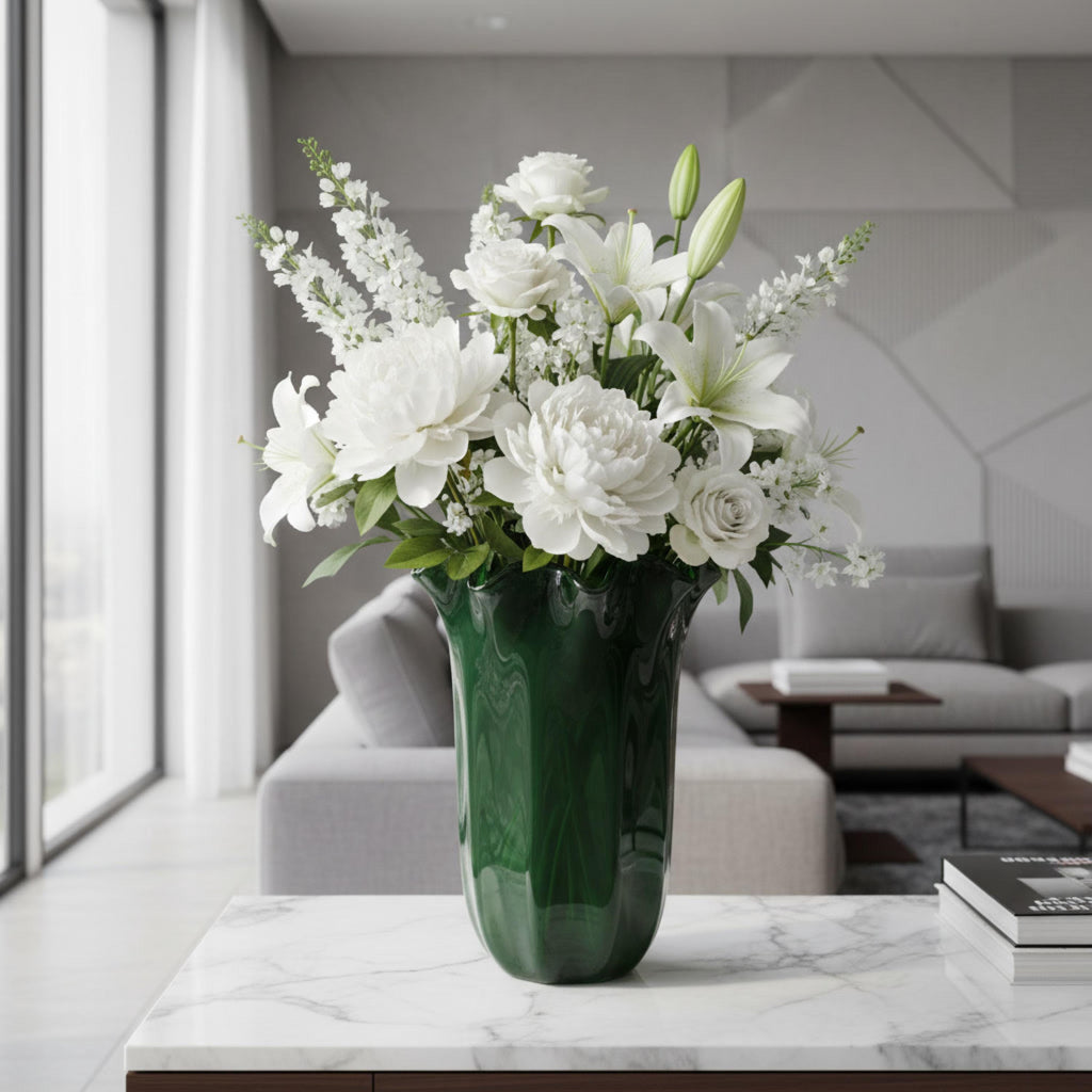 Murano Glass Vase | Certified Murano Glass | Made in Italy | Decorative Vase | Collection Fazzoletto Grande