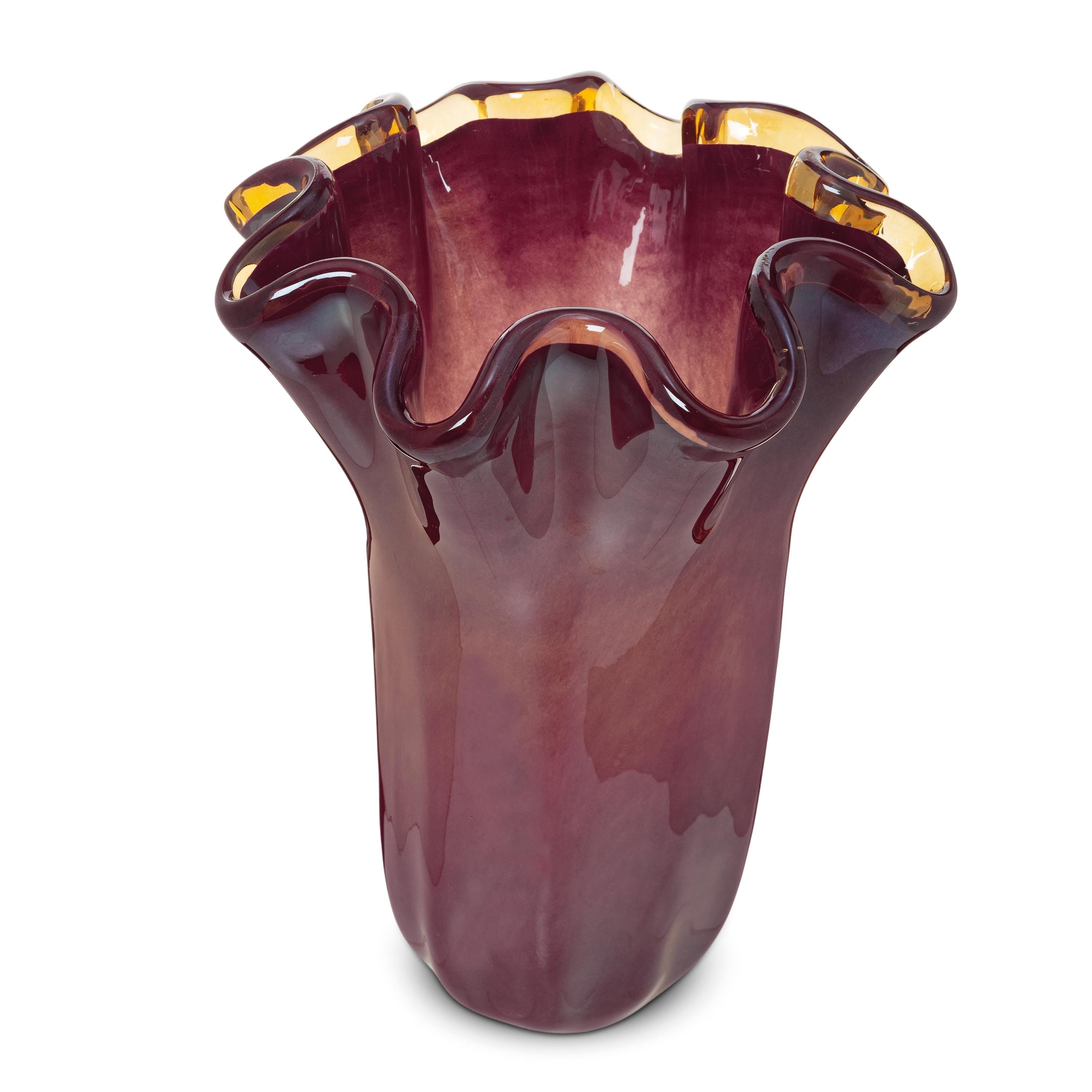 Murano Glass Vase | Certified Murano Glass | Made in Italy | Decorative Vase | Collection Fazzoletto Grande
