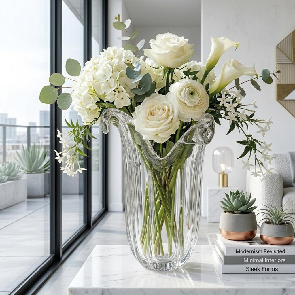 Murano Glass Vase | Certified Murano Glass | Made in Italy | Decorative Vase | Collection Tulipano Grande