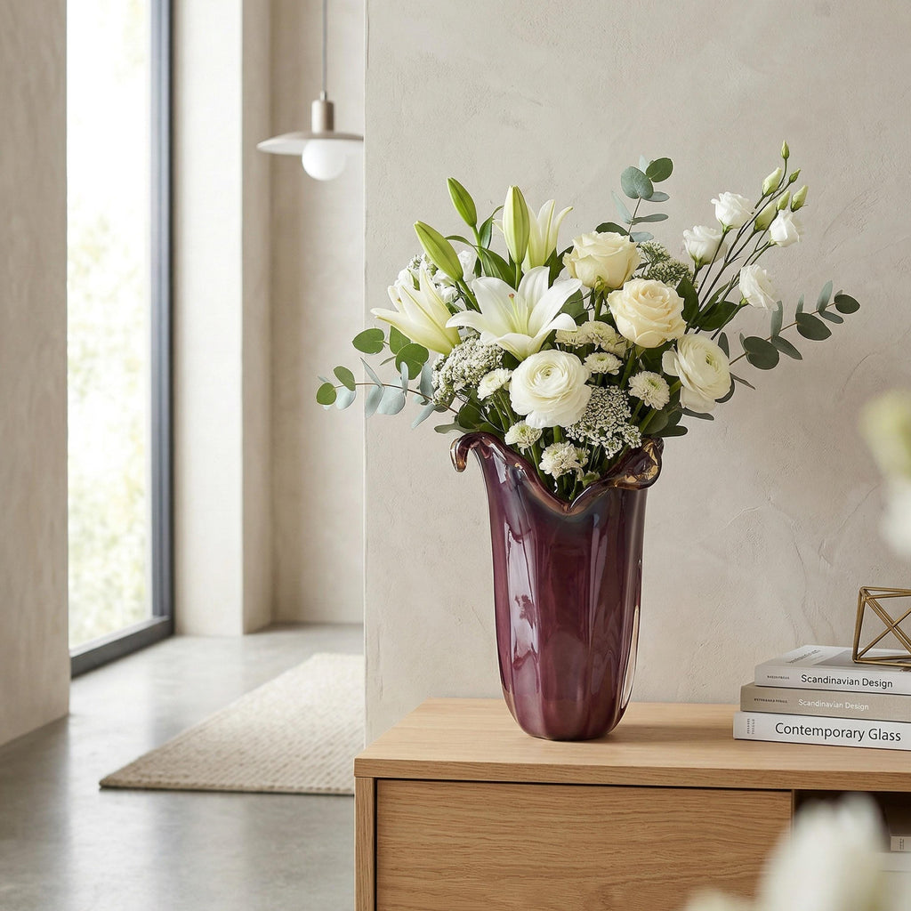 Murano Glass Vase | Certified Murano Glass | Made in Italy | Decorative Vase | Collection Tulipano Grande