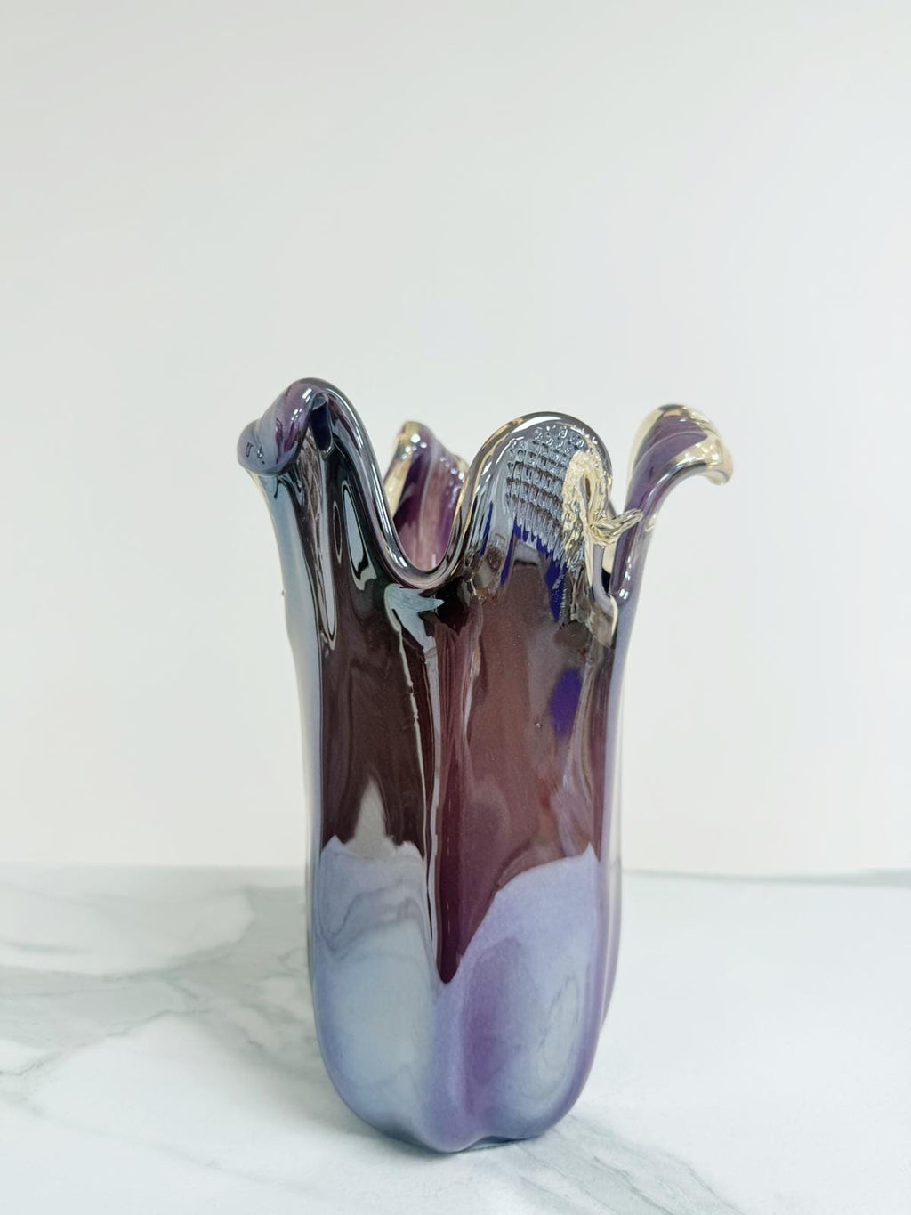 Murano Glass Vase | Certified Murano Glass | Made in Italy | Decorative Vase | Collection Venezia Medio