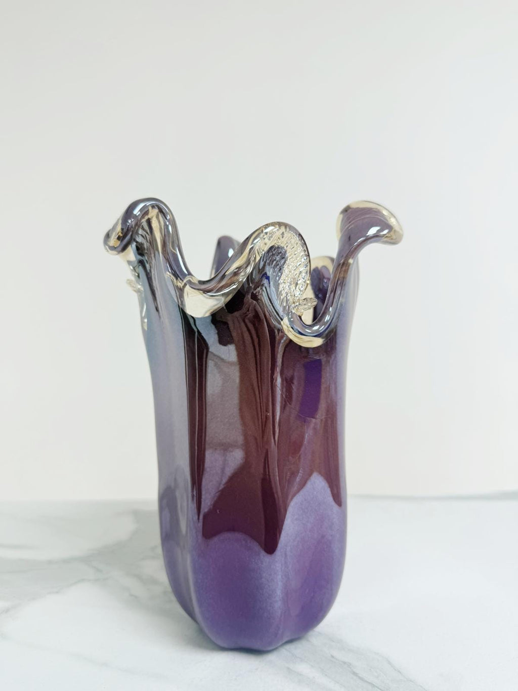 Murano Glass Vase | Certified Murano Glass | Made in Italy | Decorative Vase | Collection Venezia Medio