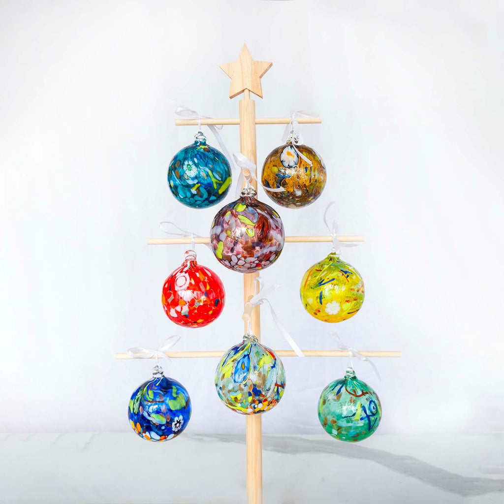 MurArt Palline di Natale in vetro di Murano Collezione MG medie D. 8
