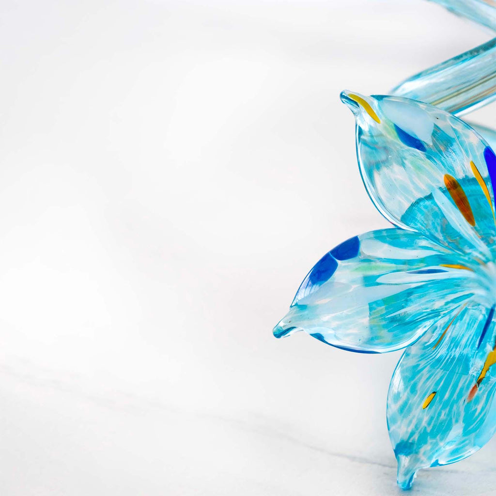 Murano Glass Flower Candle Holder | Certified Murano Glass | Made in Italy | Handmade | Collection 6 Petali