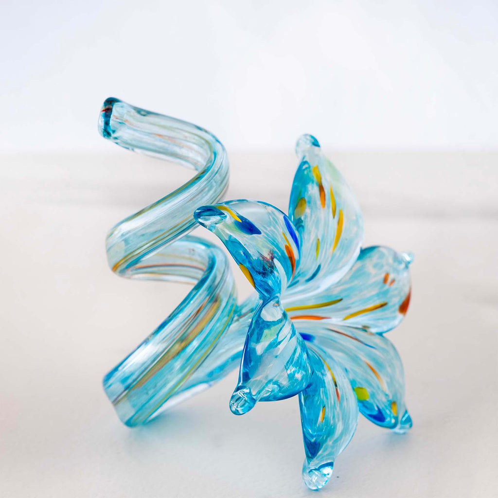 Murano Glass Flower Candle Holder | Certified Murano Glass | Made in Italy | Handmade | Collection 6 Petali