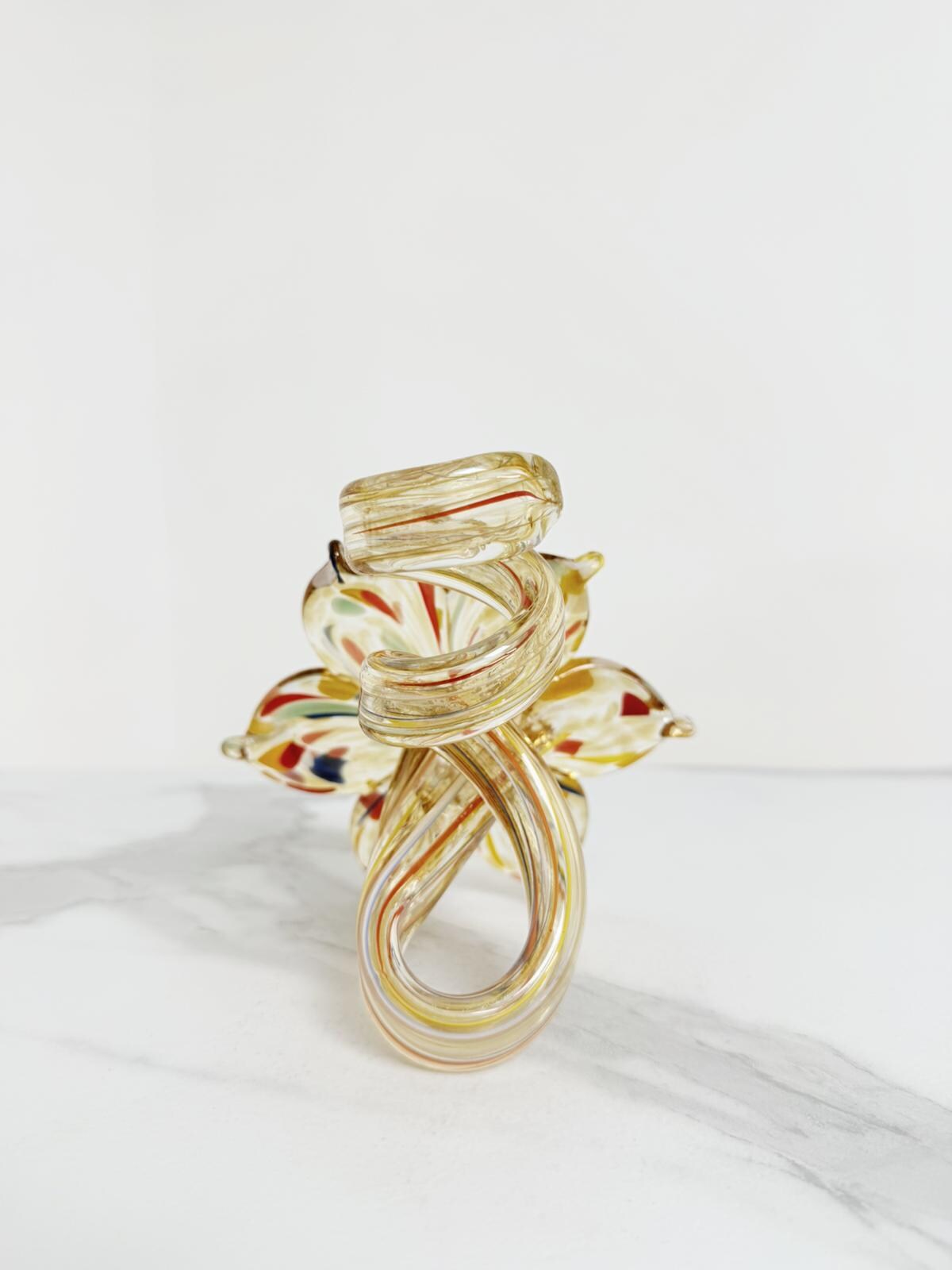 Murano Glass Flower Candle Holder | Certified Murano Glass | Made in Italy | Handmade | Collection 6 Petali