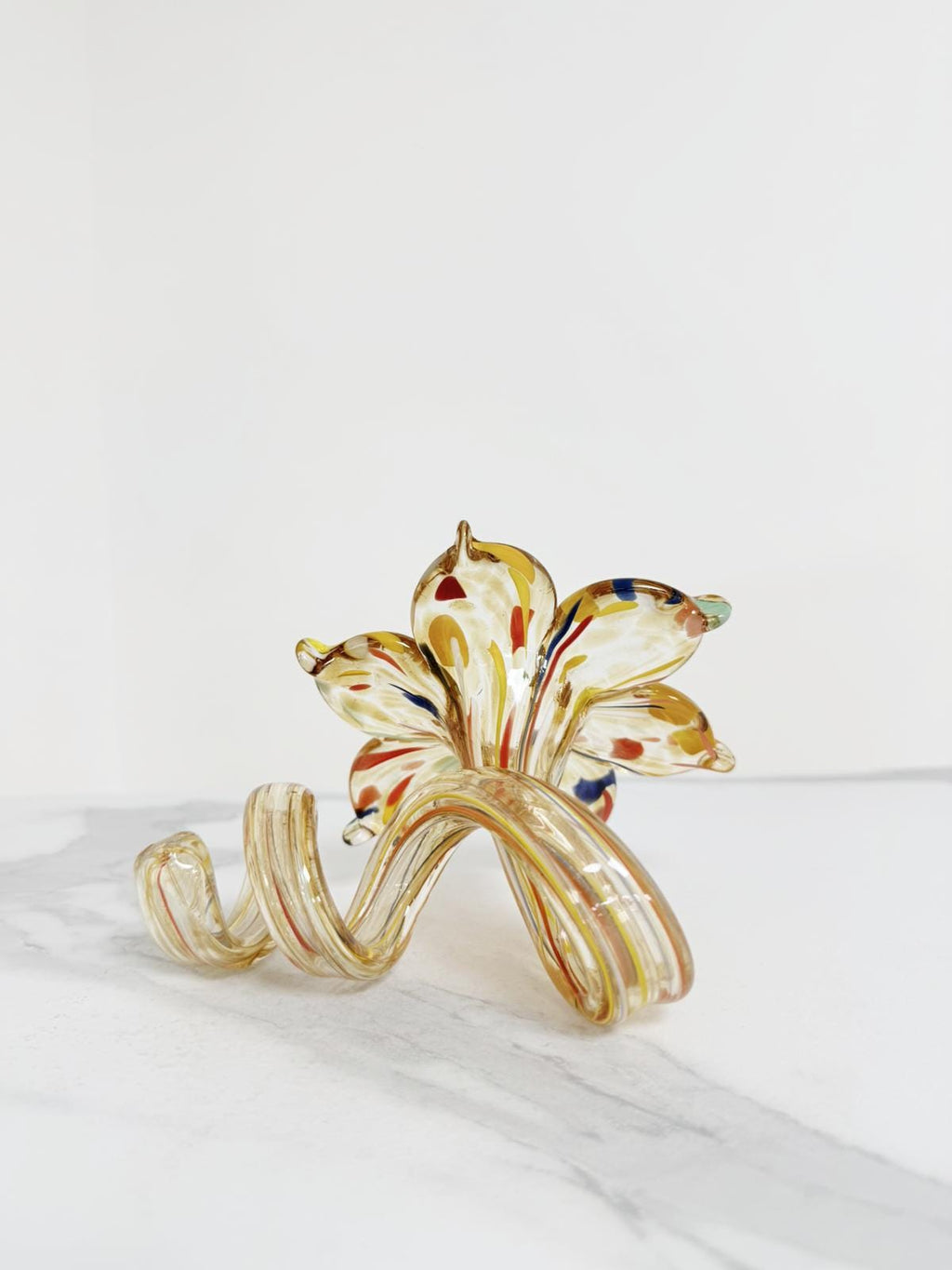Murano Glass Flower Candle Holder | Certified Murano Glass | Made in Italy | Handmade | Collection 6 Petali