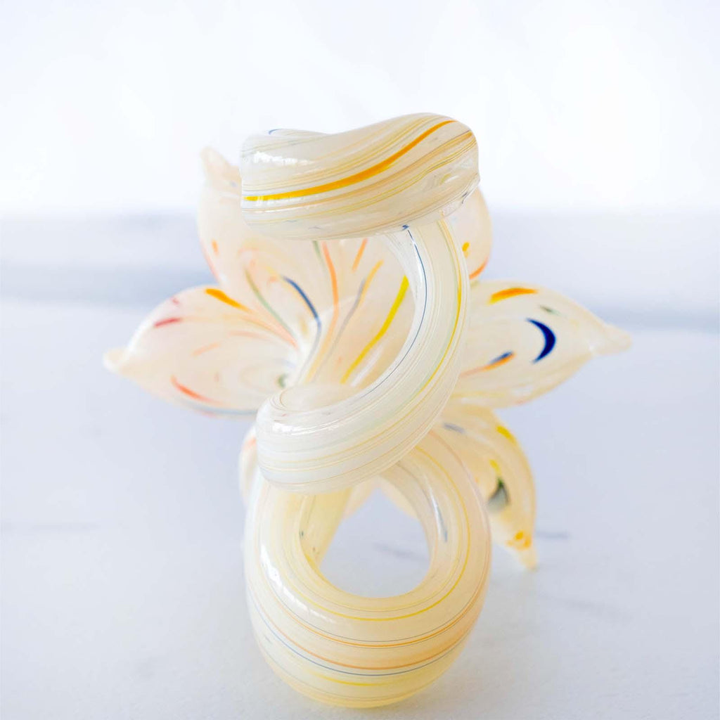 Murano Glass Flower Candle Holder | Certified Murano Glass | Made in Italy | Handmade | Collection 6 Petali