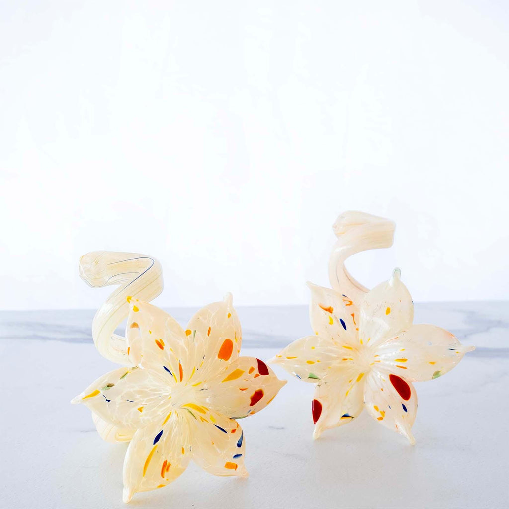 Murano Glass Flower Candle Holder | Certified Murano Glass | Made in Italy | Handmade | Collection 6 Petali