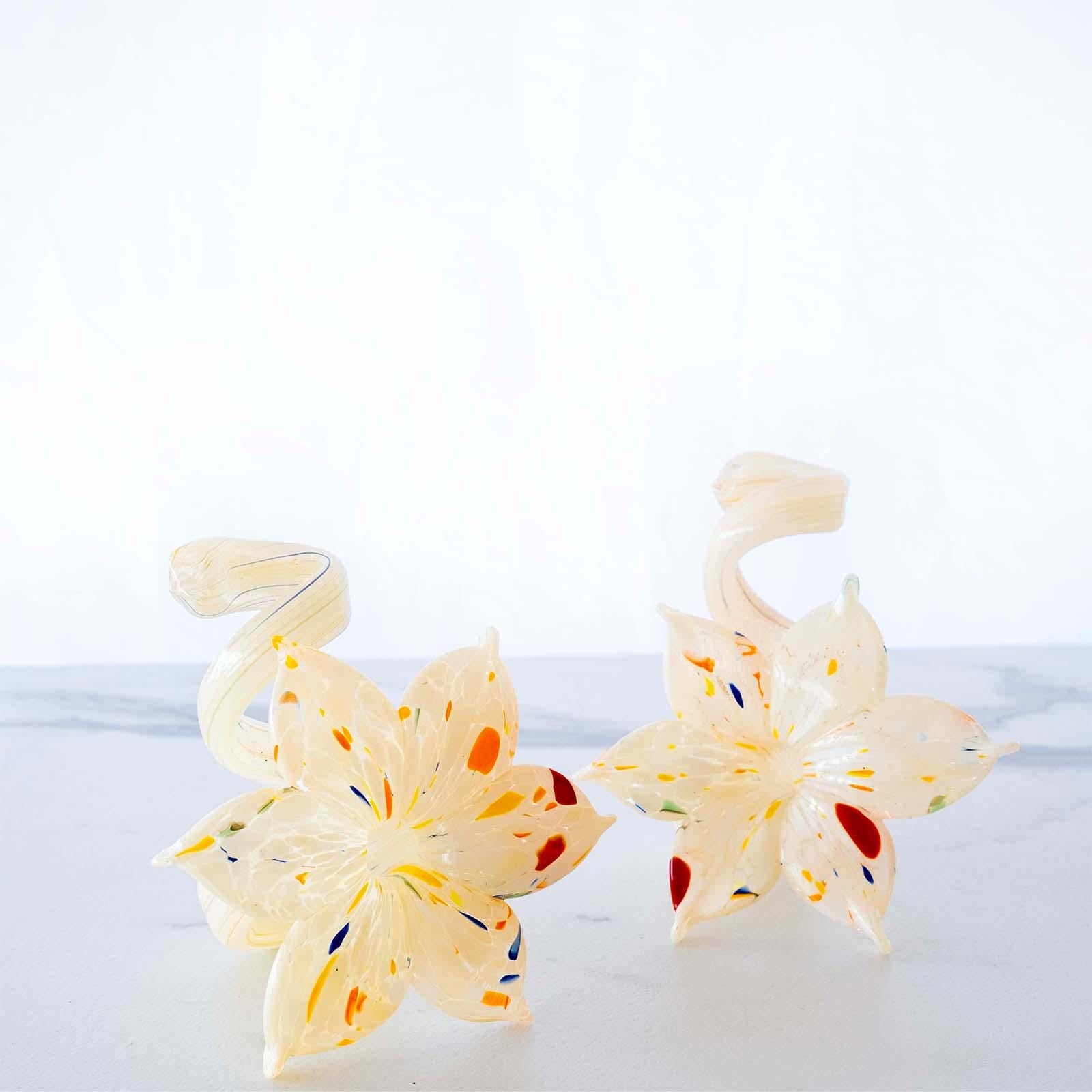 Murano Glass Flower Candle Holder | Certified Murano Glass | Made in Italy | Handmade | Collection 6 Petali