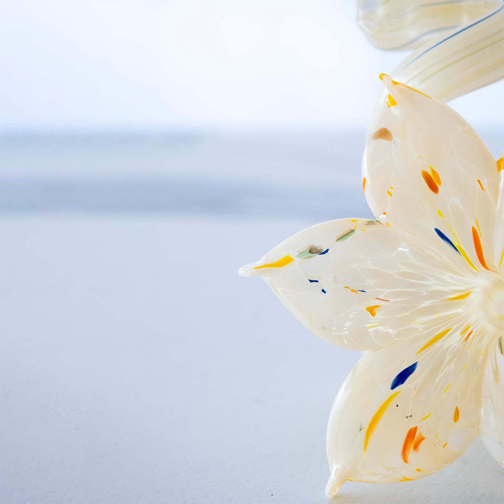 Murano Glass Flower Candle Holder | Certified Murano Glass | Made in Italy | Handmade | Collection 6 Petali