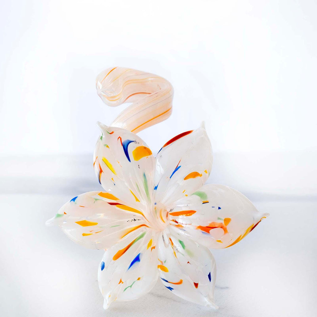 Murano Glass Flower Candle Holder | Certified Murano Glass | Made in Italy | Handmade | Collection 6 Petali