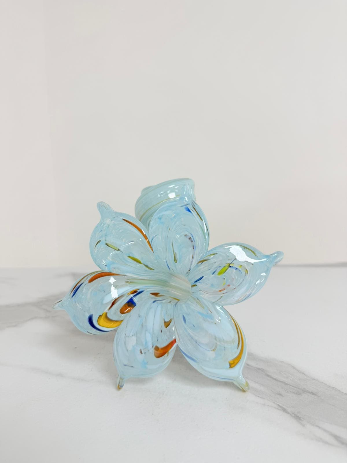 Murano Glass Flower Candle Holder | Certified Murano Glass | Made in Italy | Handmade | Collection 6 Petali