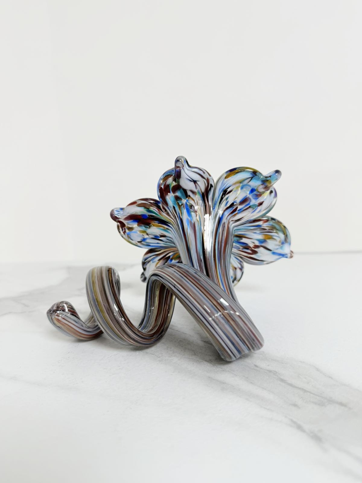 Murano Glass Flower Candle Holder | Certified Murano Glass | Made in Italy | Handmade | Collection 6 Petali