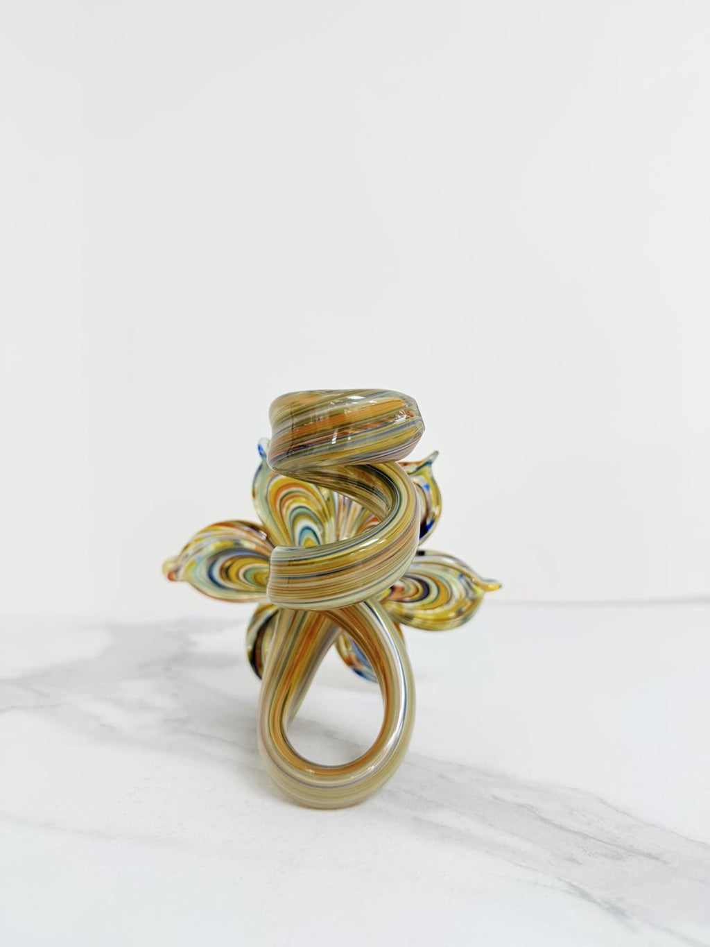 Murano Glass Flower Candle Holder | Certified Murano Glass | Made in Italy | Handmade | Collection 6 Petali