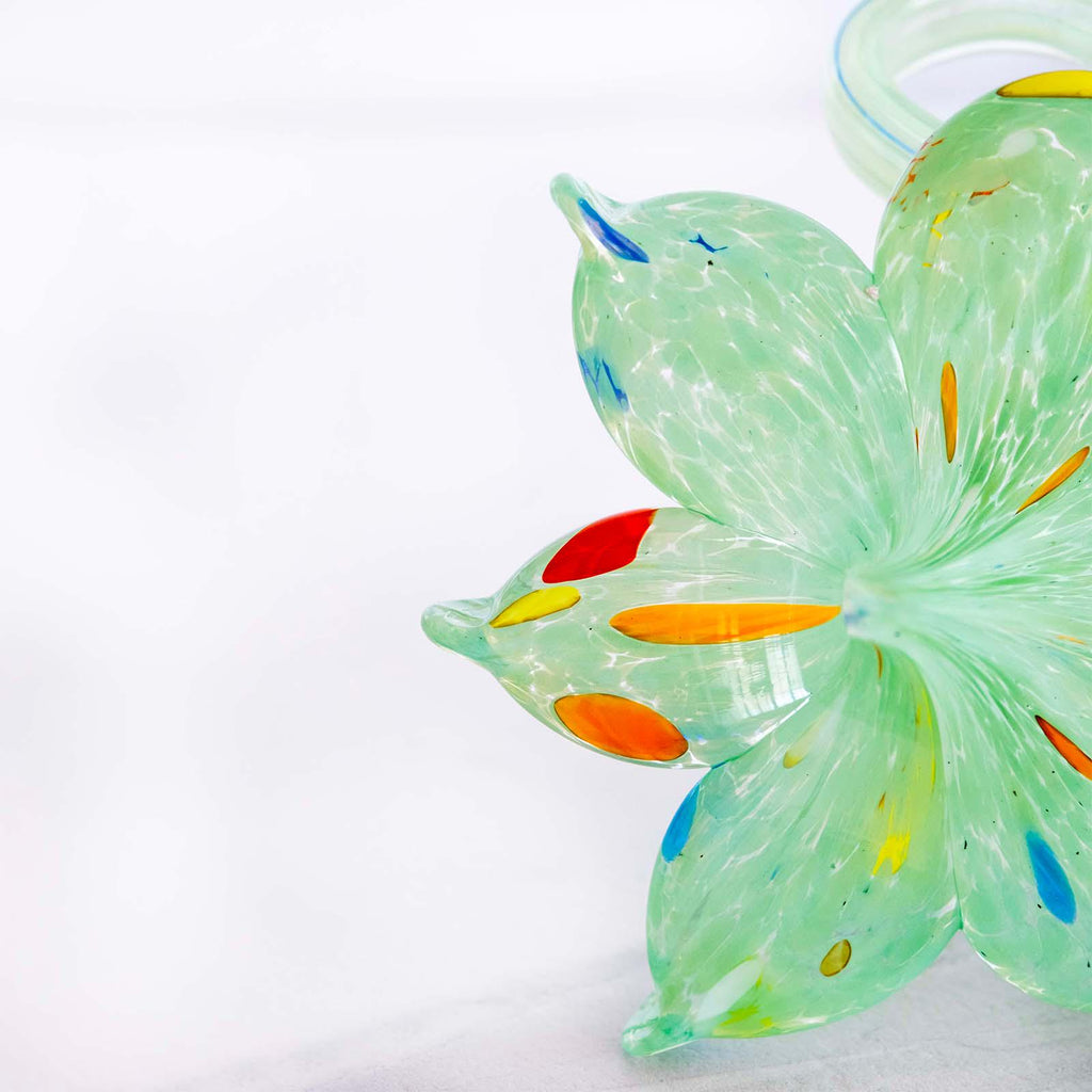 Murano Glass Flower Candle Holder | Certified Murano Glass | Made in Italy | Handmade | Collection 6 Petali