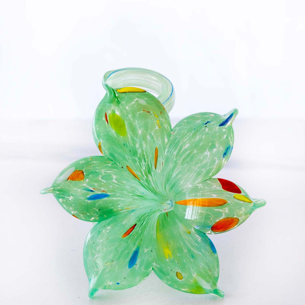 Murano Glass Flower Candle Holder | Certified Murano Glass | Made in Italy | Handmade | Collection 6 Petali