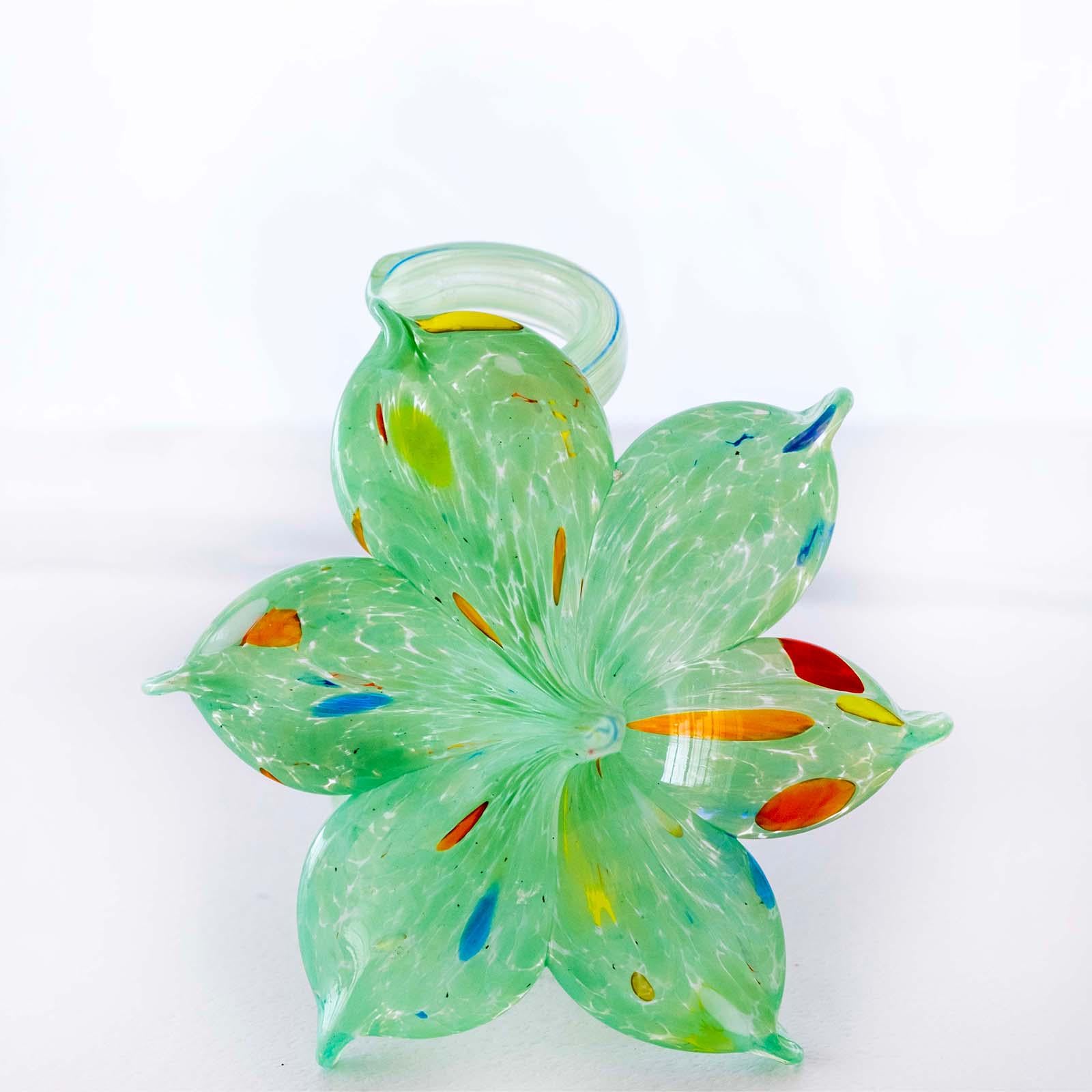 Murano Glass Flower Candle Holder | Certified Murano Glass | Made in Italy | Handmade | Collection 6 Petali