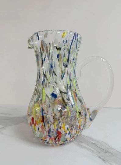 MurArt Brocca in Vetro di Murano Collezione Decoro MG B12 ml 1000 Altezza 20 cm