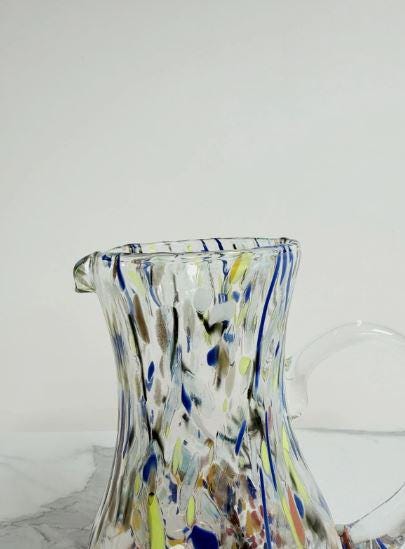 MurArt Brocca in Vetro di Murano Collezione Decoro MG B12 ml 1000 Altezza 20 cm