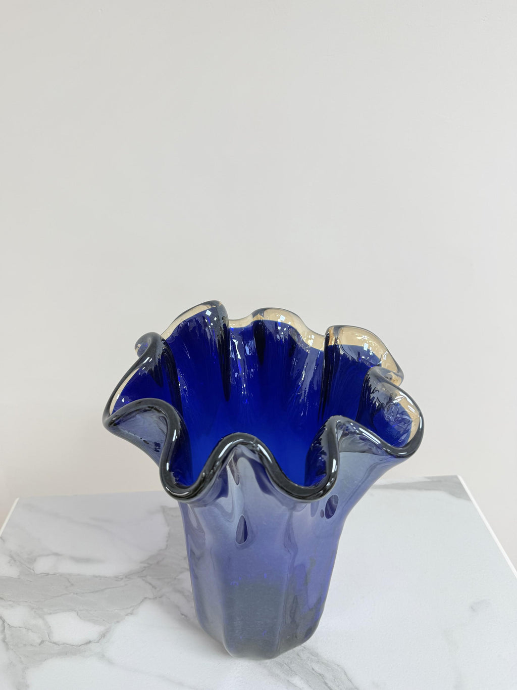 Murano Glass Vase | Certified Murano Glass | Made in Italy | Decorative Vase | Collection Pasta di Vetro Blu