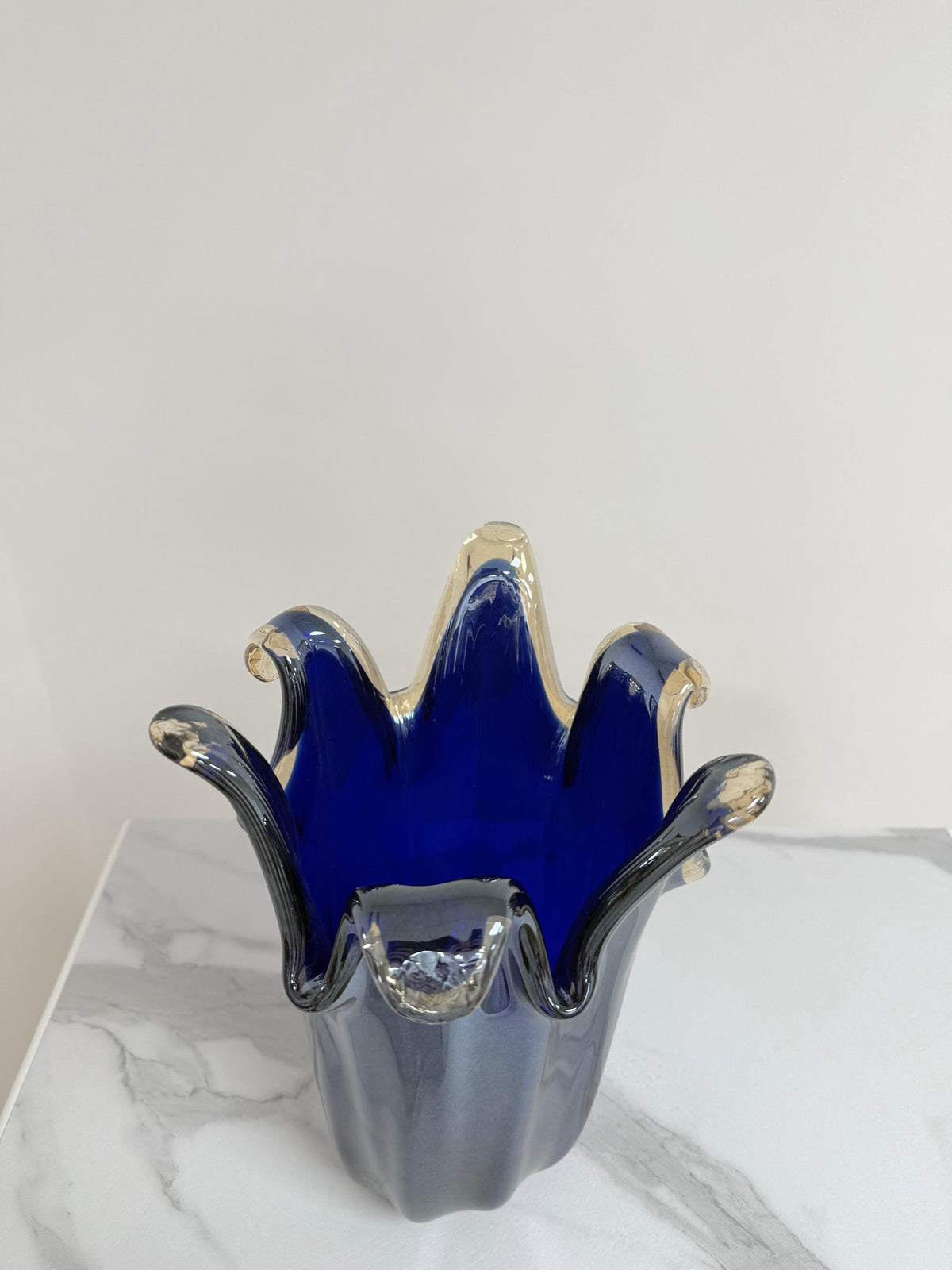 Murano Glass Vase | Certified Murano Glass | Made in Italy | Decorative Vase | Collection Pasta di Vetro Blu