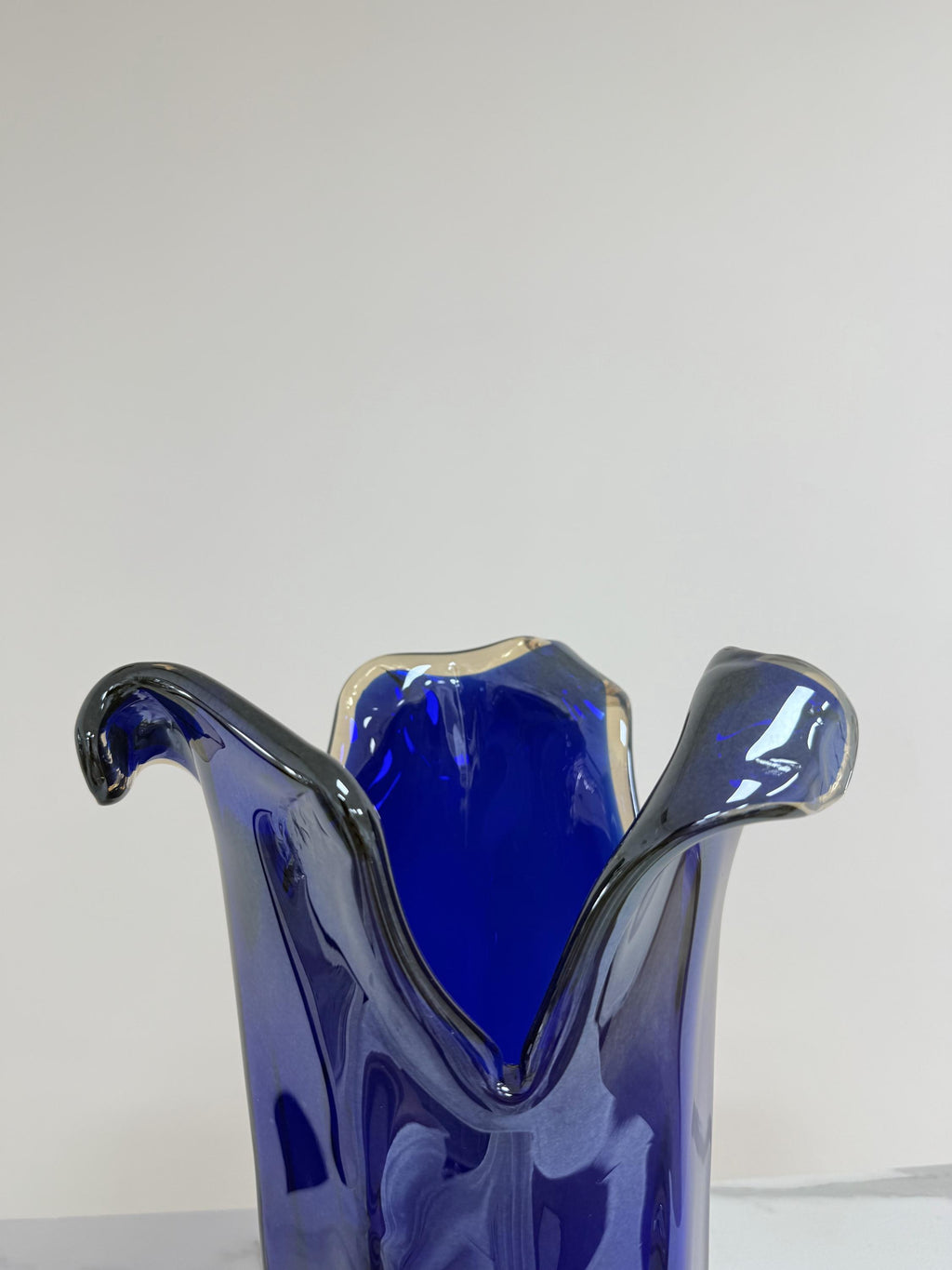 Murano Glass Vase | Certified Murano Glass | Made in Italy | Decorative Vase | Collection Pasta di Vetro Blu