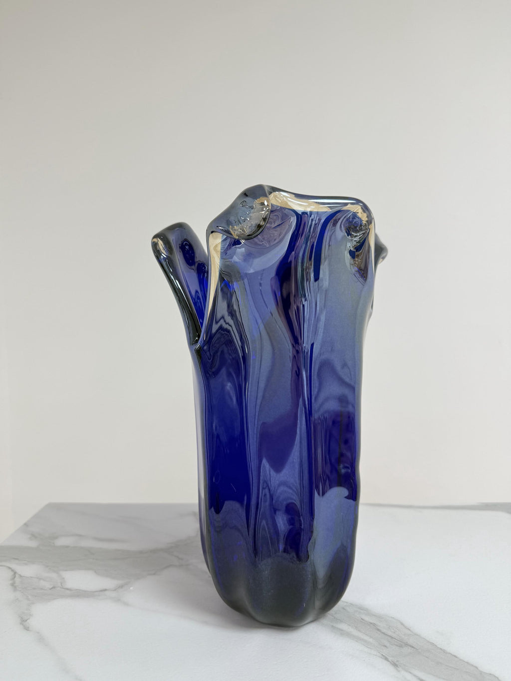 Murano Glass Vase | Certified Murano Glass | Made in Italy | Decorative Vase | Collection Pasta di Vetro Blu