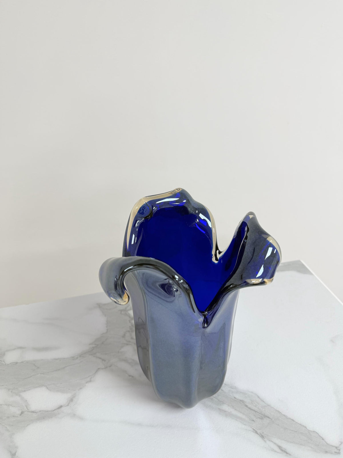 Murano Glass Vase | Certified Murano Glass | Made in Italy | Decorative Vase | Collection Pasta di Vetro Blu