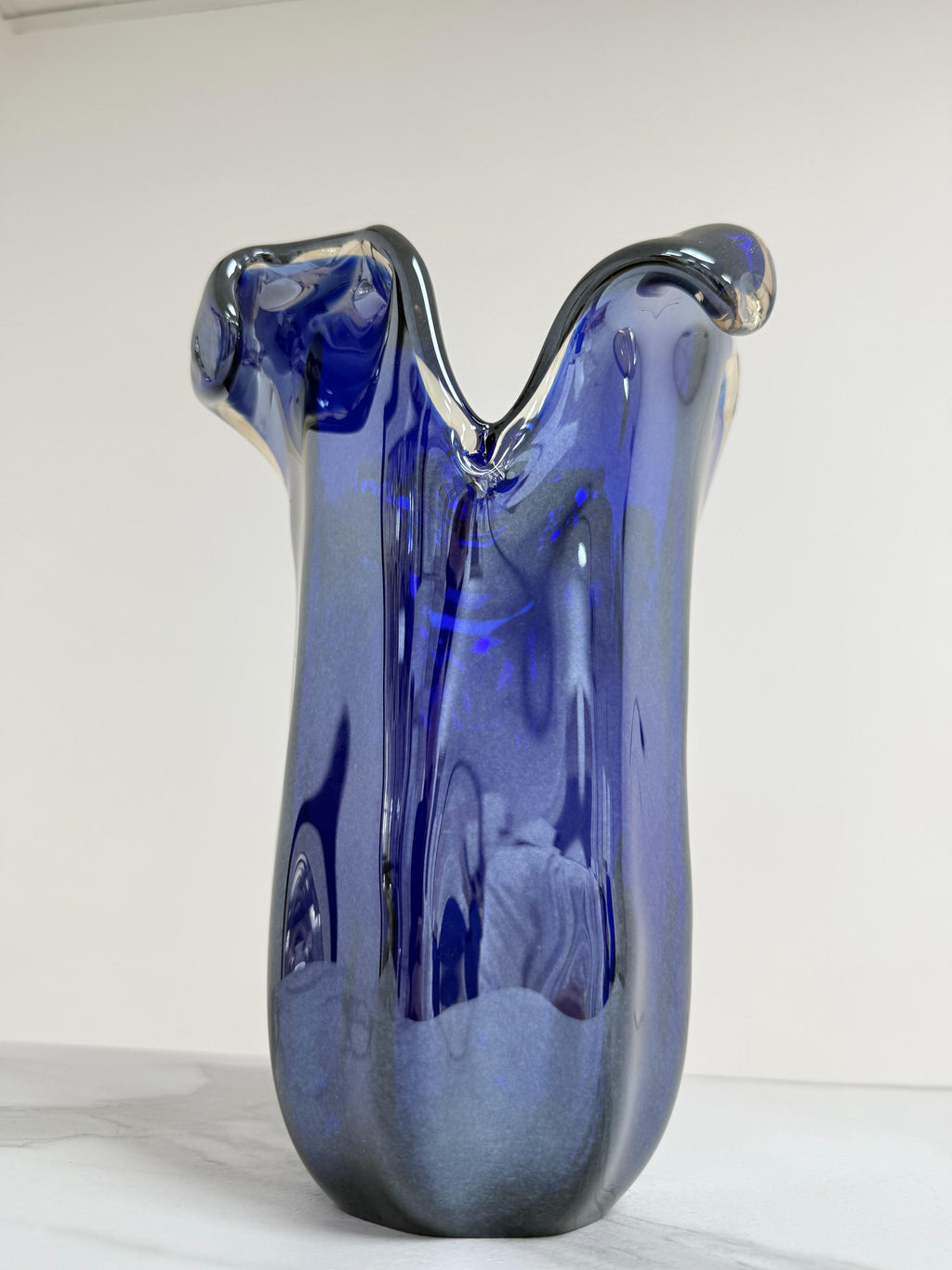 Murano Glass Vase | Certified Murano Glass | Made in Italy | Decorative Vase | Collection Pasta di Vetro Blu