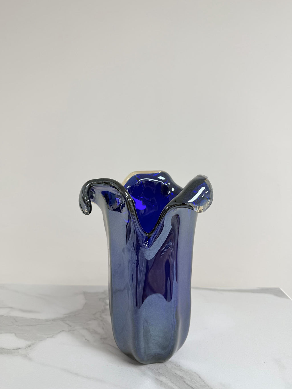 Murano Glass Vase | Certified Murano Glass | Made in Italy | Decorative Vase | Collection Pasta di Vetro Blu