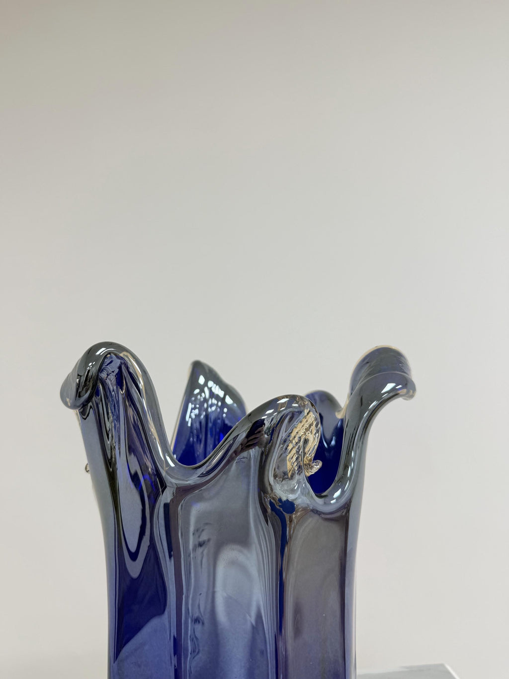 Murano Glass Vase | Certified Murano Glass | Made in Italy | Decorative Vase | Collection Pasta di Vetro Blu
