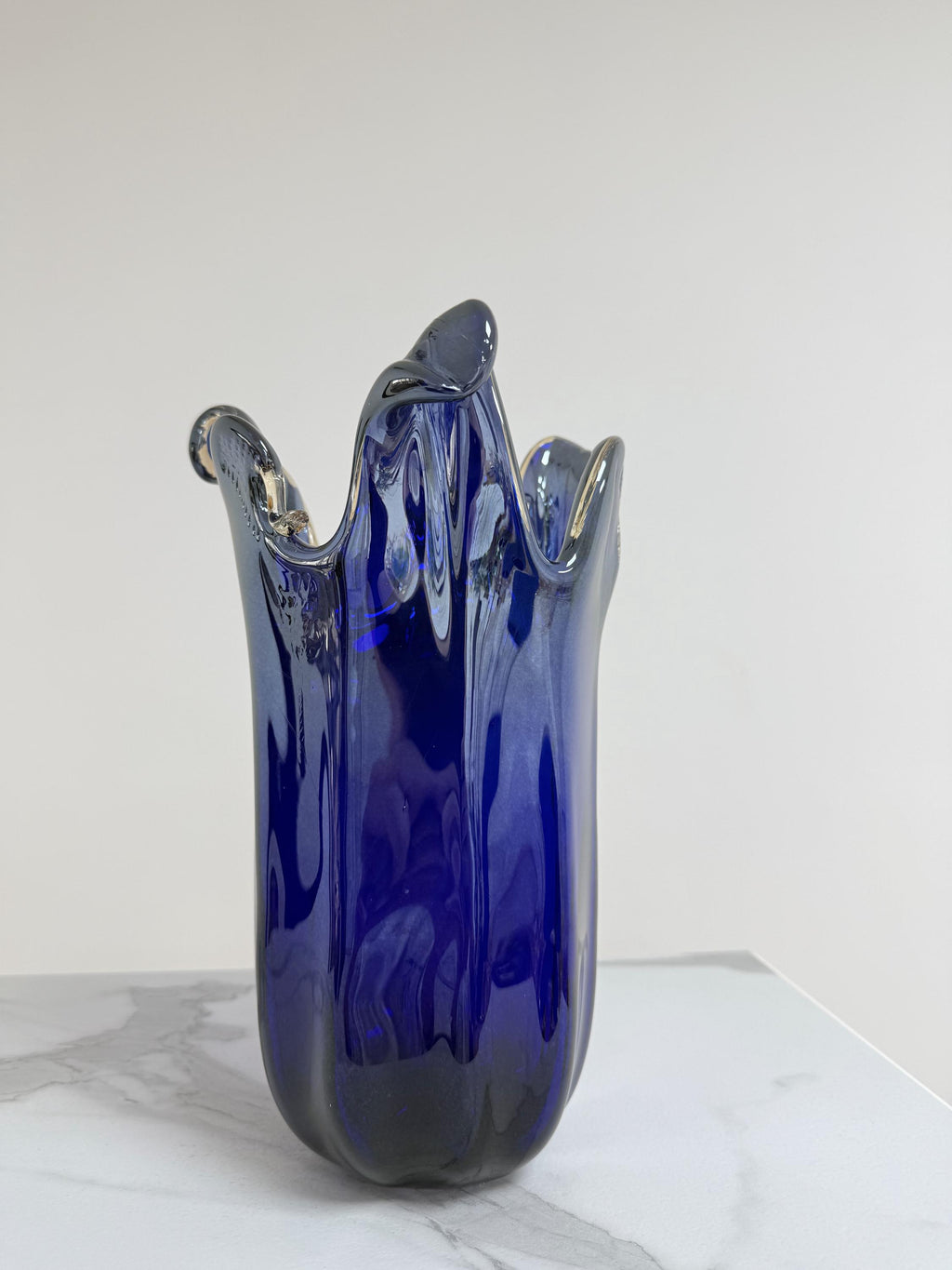 Murano Glass Vase | Certified Murano Glass | Made in Italy | Decorative Vase | Collection Pasta di Vetro Blu