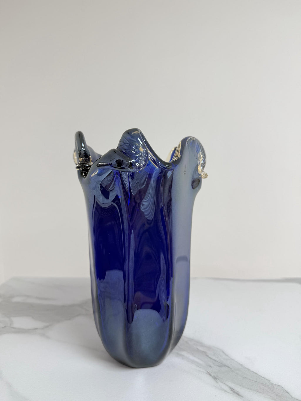 Murano Glass Vase | Certified Murano Glass | Made in Italy | Decorative Vase | Collection Pasta di Vetro Blu