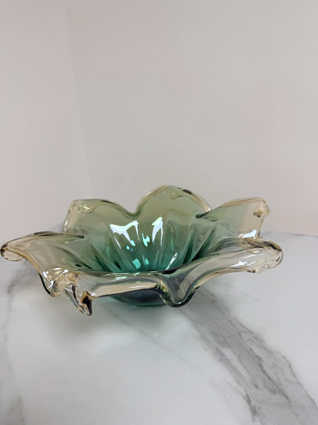 Murano Glass Centerpiece | Certified Murano Glass | Made in Italy | Table Decoration | Collection Pasta di Vetro Verde
