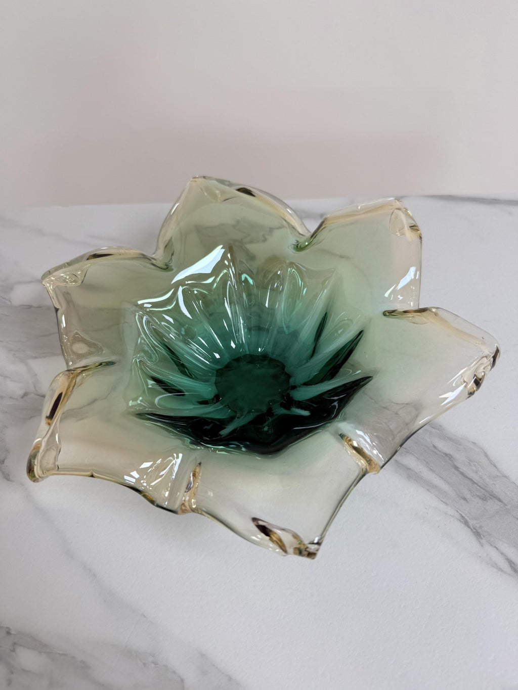 Murano Glass Centerpiece | Certified Murano Glass | Made in Italy | Table Decoration | Collection Pasta di Vetro Verde