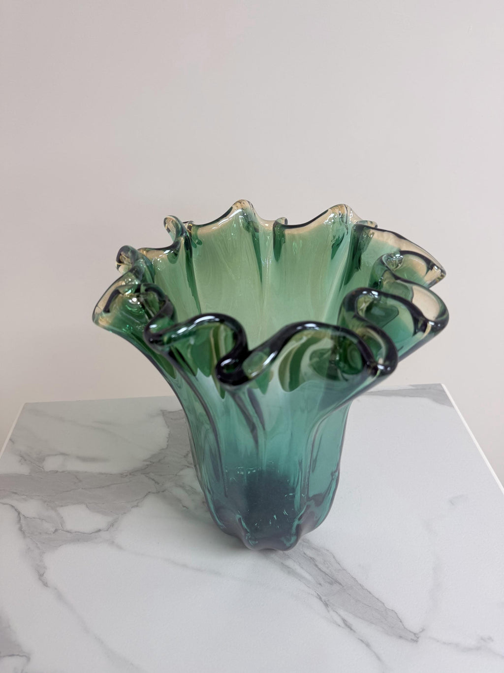 Murano Glass Vase | Certified Murano Glass | Made in Italy | Decorative Vase | Collection Pasta di Vetro Verde