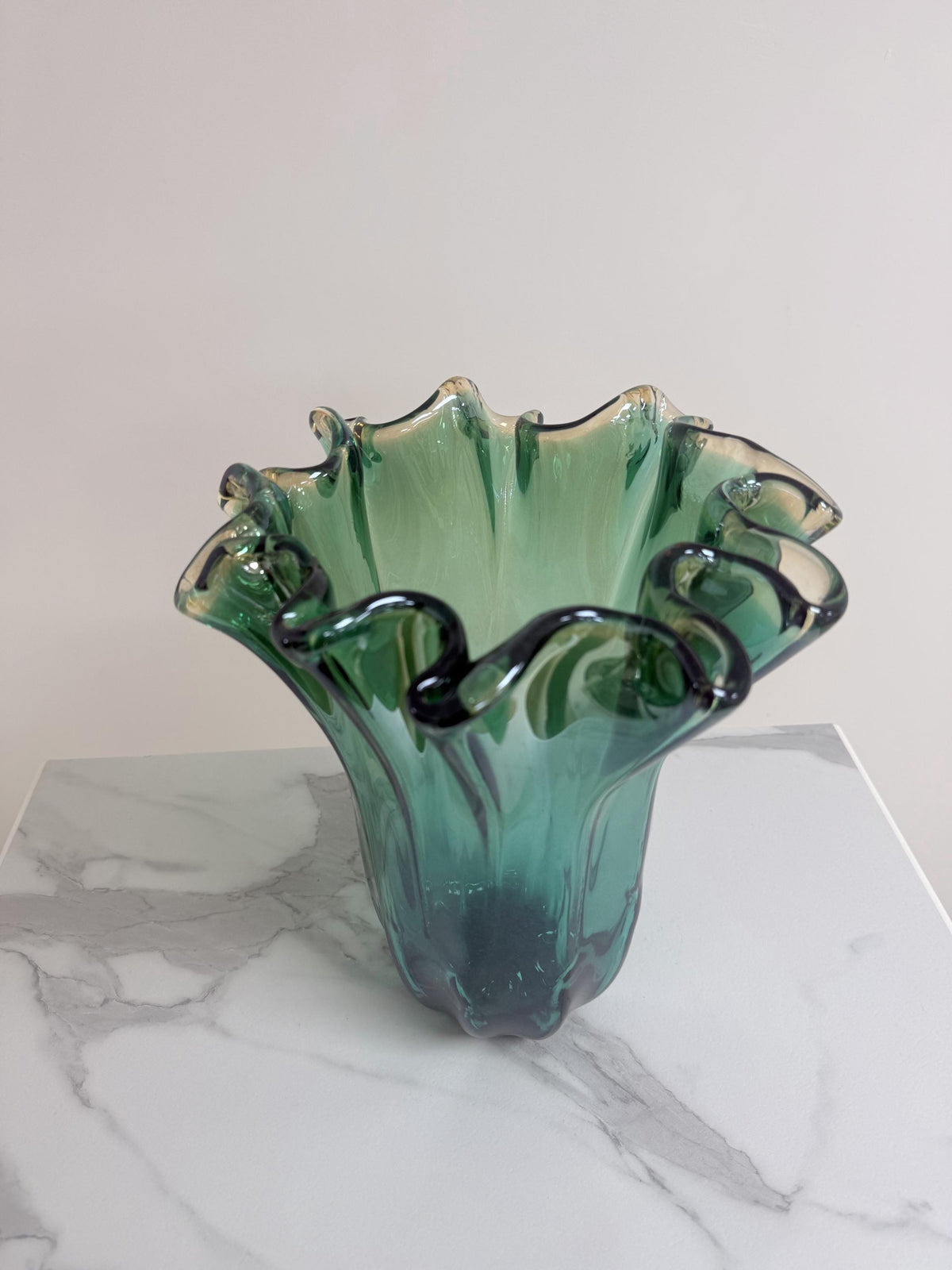 Murano Glass Vase | Certified Murano Glass | Made in Italy | Decorative Vase | Collection Pasta di Vetro Verde