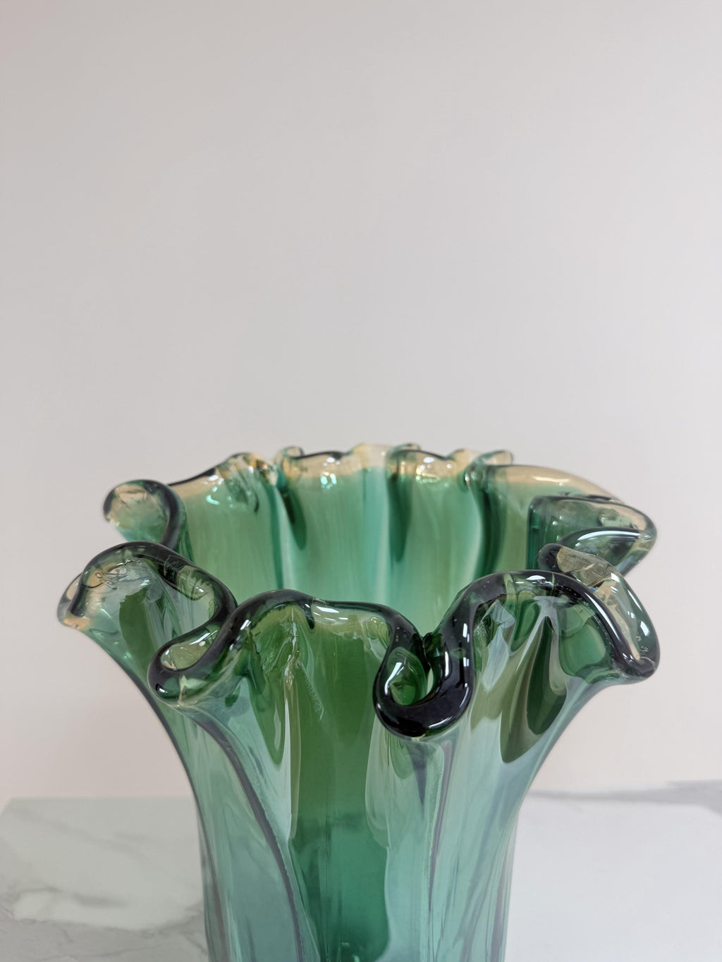Murano Glass Vase | Certified Murano Glass | Made in Italy | Decorative Vase | Collection Pasta di Vetro Verde