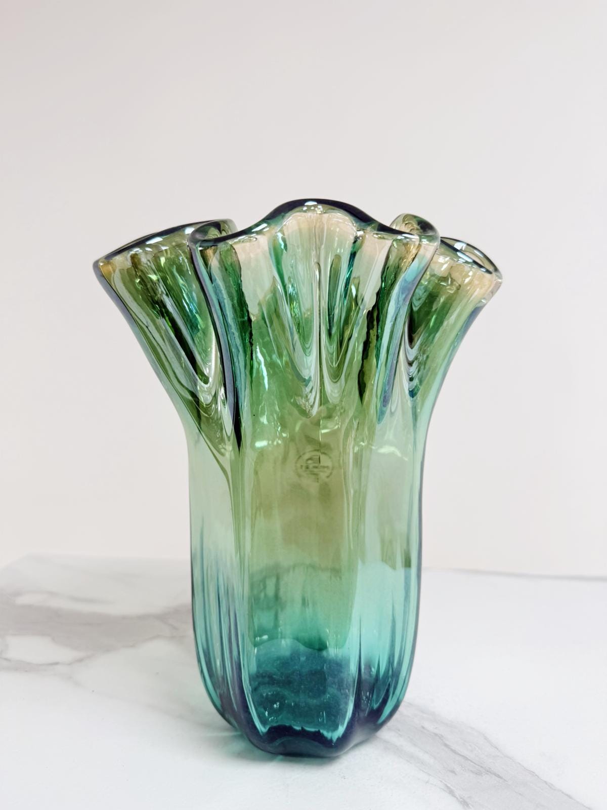 Murano Glass Vase | Certified Murano Glass | Made in Italy | Decorative Vase | Collection Pasta di Vetro Verde