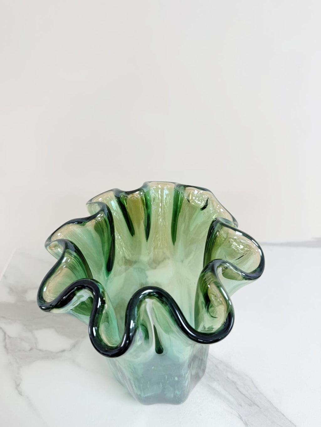 Murano Glass Vase | Certified Murano Glass | Made in Italy | Decorative Vase | Collection Pasta di Vetro Verde