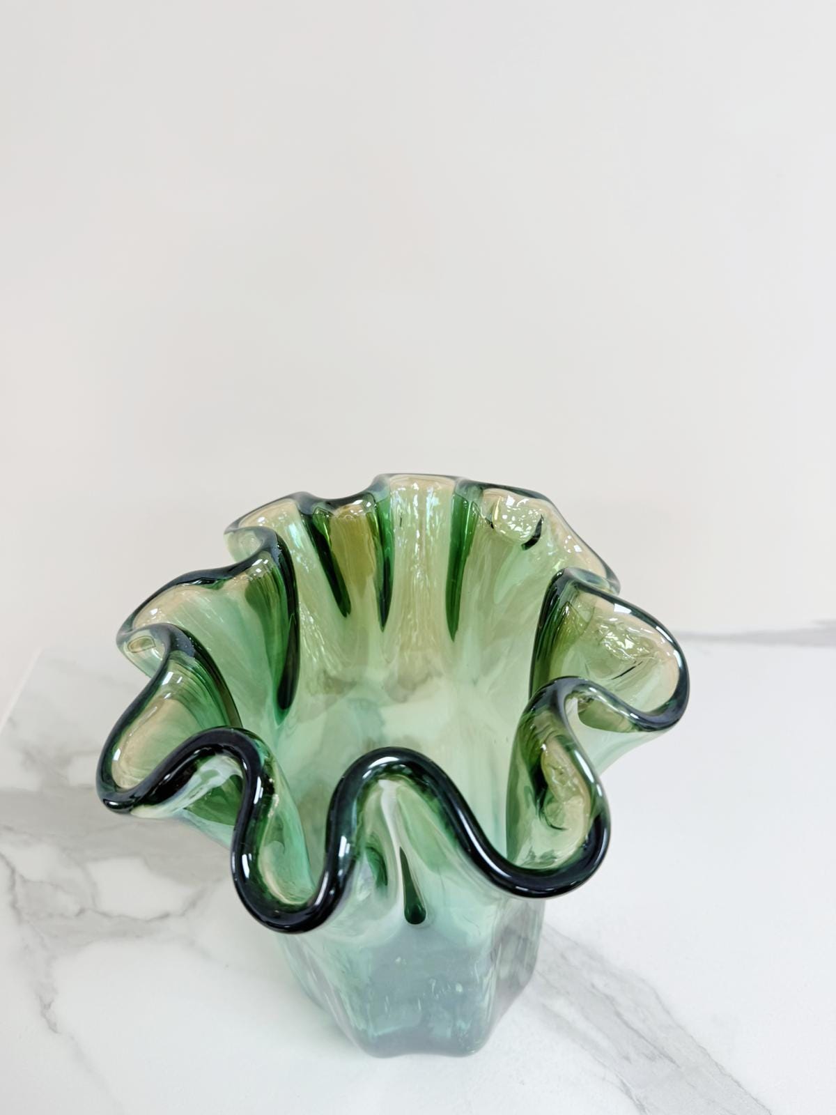 Murano Glass Vase | Certified Murano Glass | Made in Italy | Decorative Vase | Collection Pasta di Vetro Verde