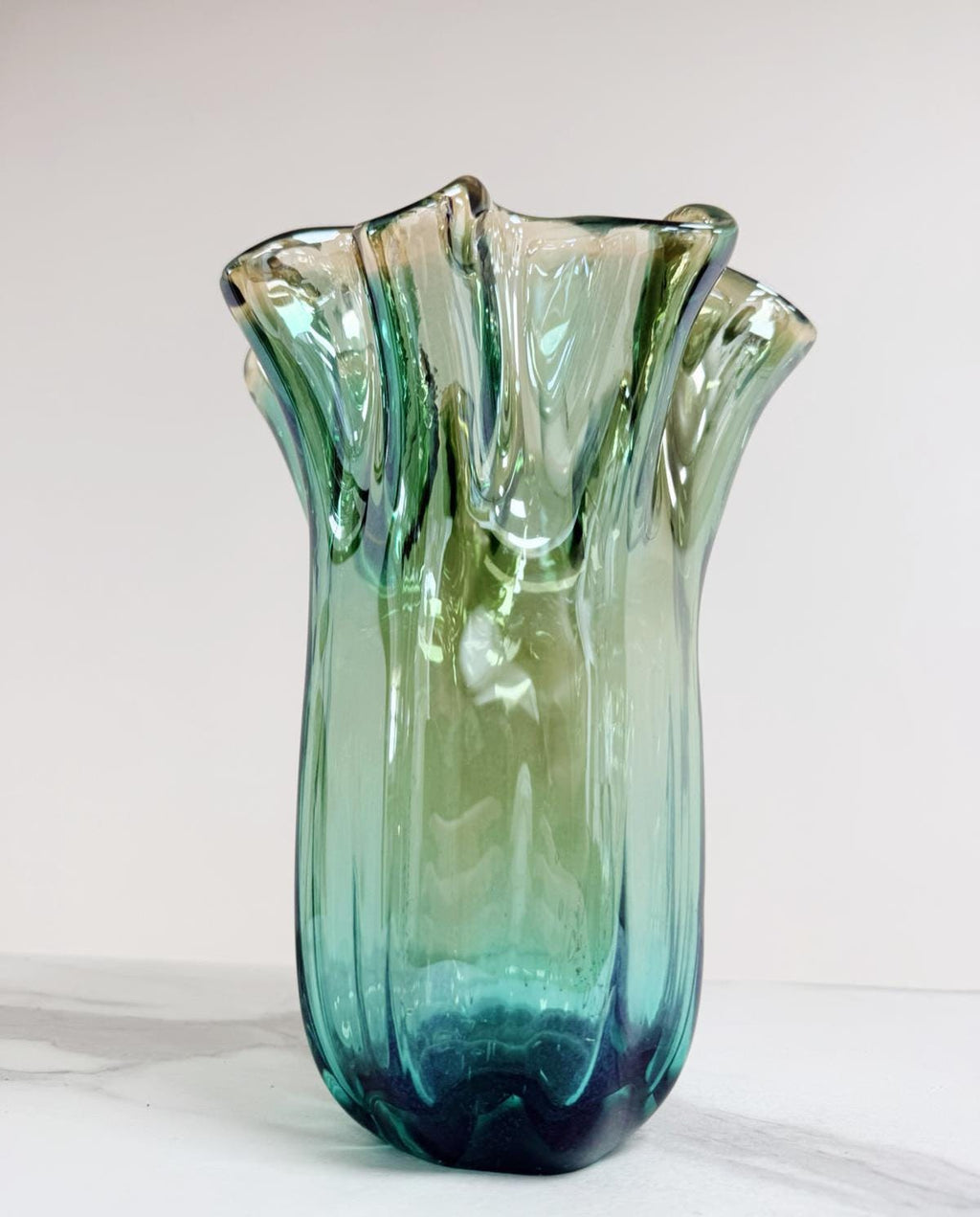 Murano Glass Vase | Certified Murano Glass | Made in Italy | Decorative Vase | Collection Pasta di Vetro Verde