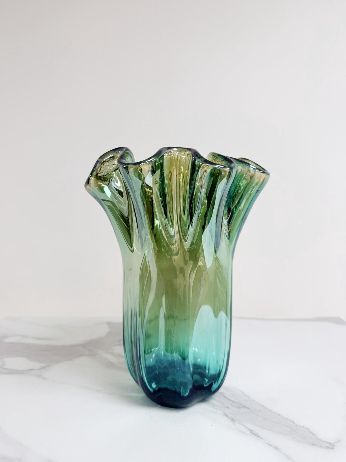 Murano Glass Vase | Certified Murano Glass | Made in Italy | Decorative Vase | Collection Pasta di Vetro Verde