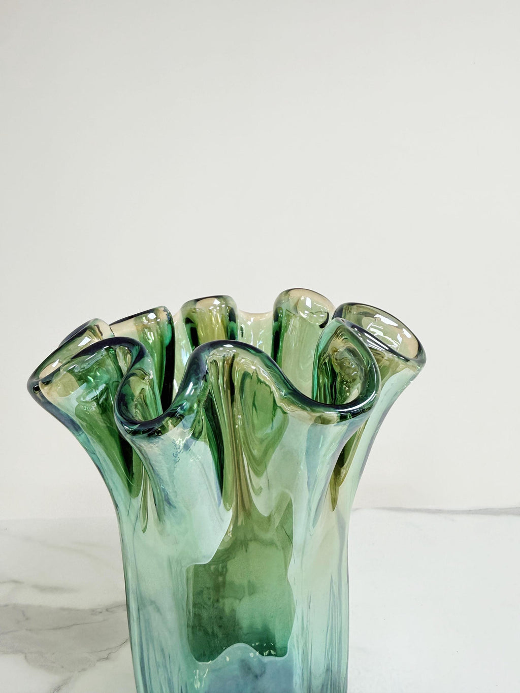 Murano Glass Vase | Certified Murano Glass | Made in Italy | Decorative Vase | Collection Pasta di Vetro Verde